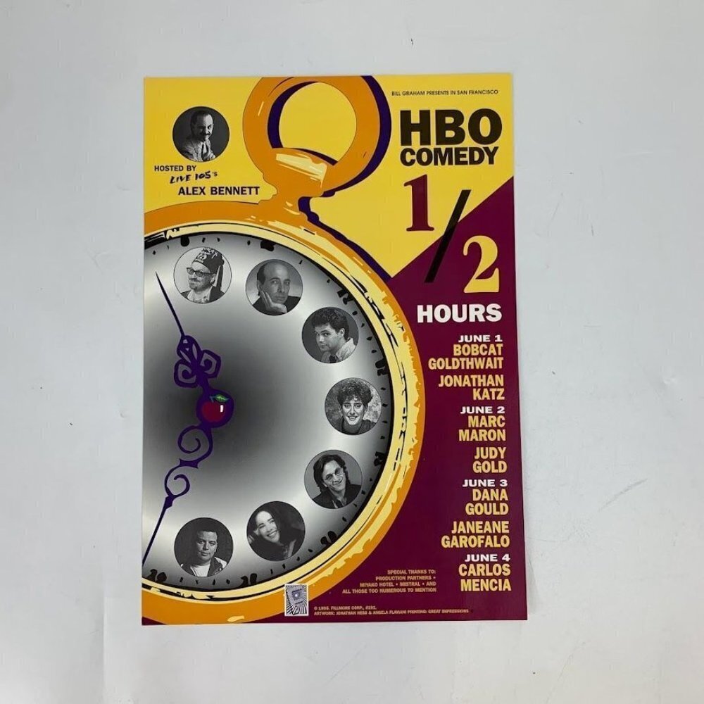 HBO Comedy Fillmore Bobcat Goldthwait Carlos Mencia San‎ Francisco Poster 1995